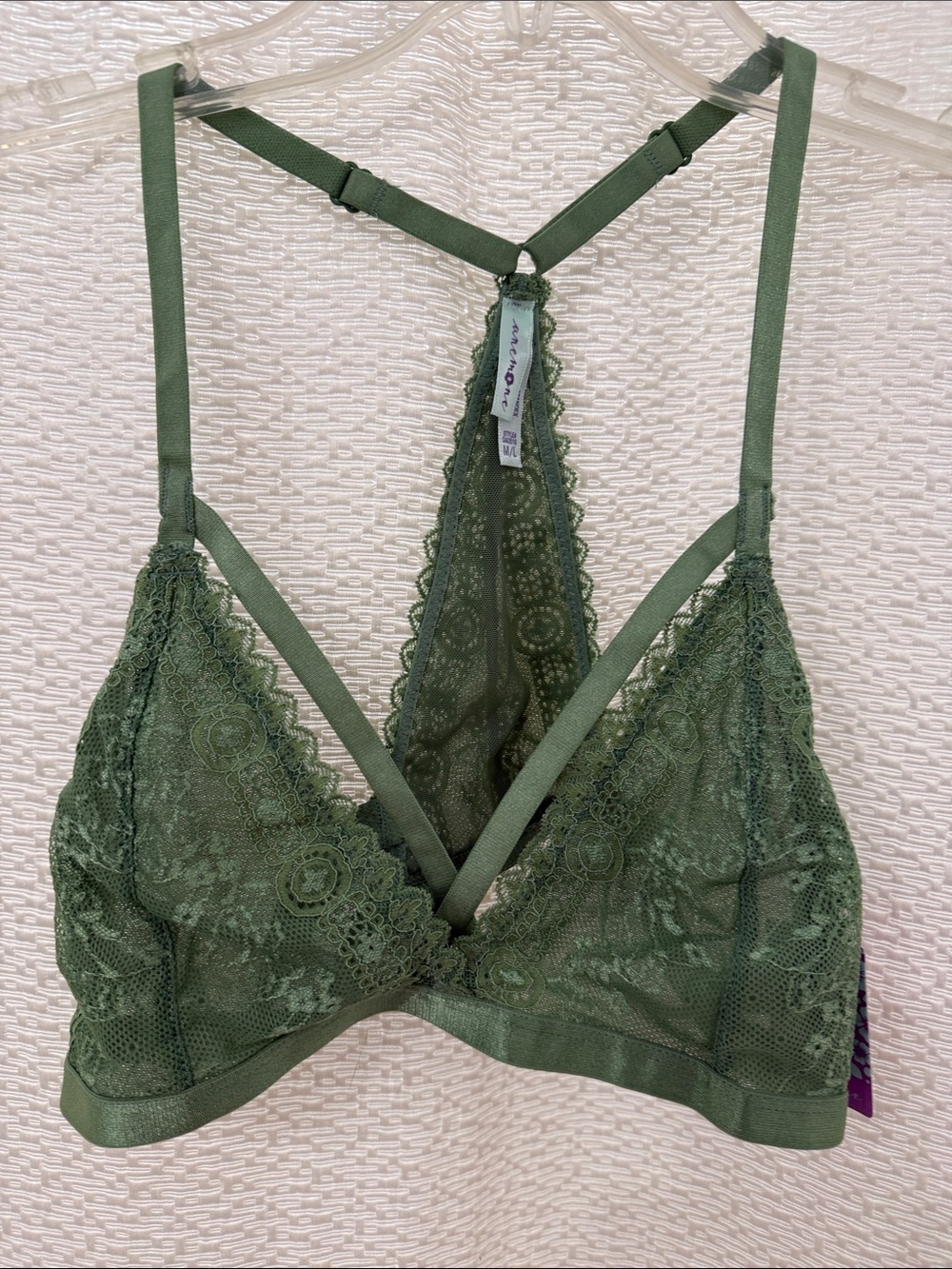 Lace Bralette in Green - NWT Women Intimates & Sleepwear